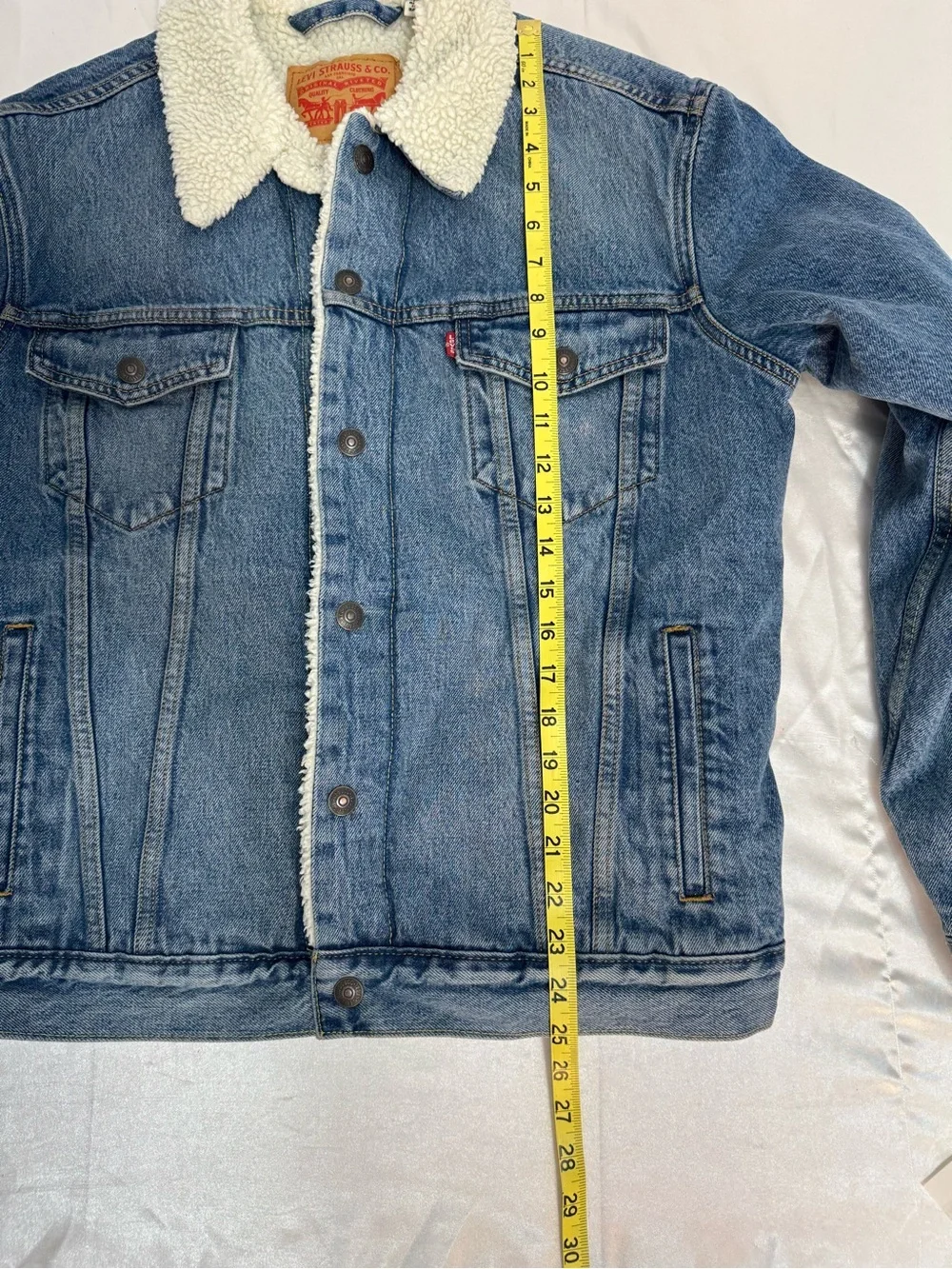 Levi's Men's Denim Type III Sherpa Lined Trucker Jacket EUC